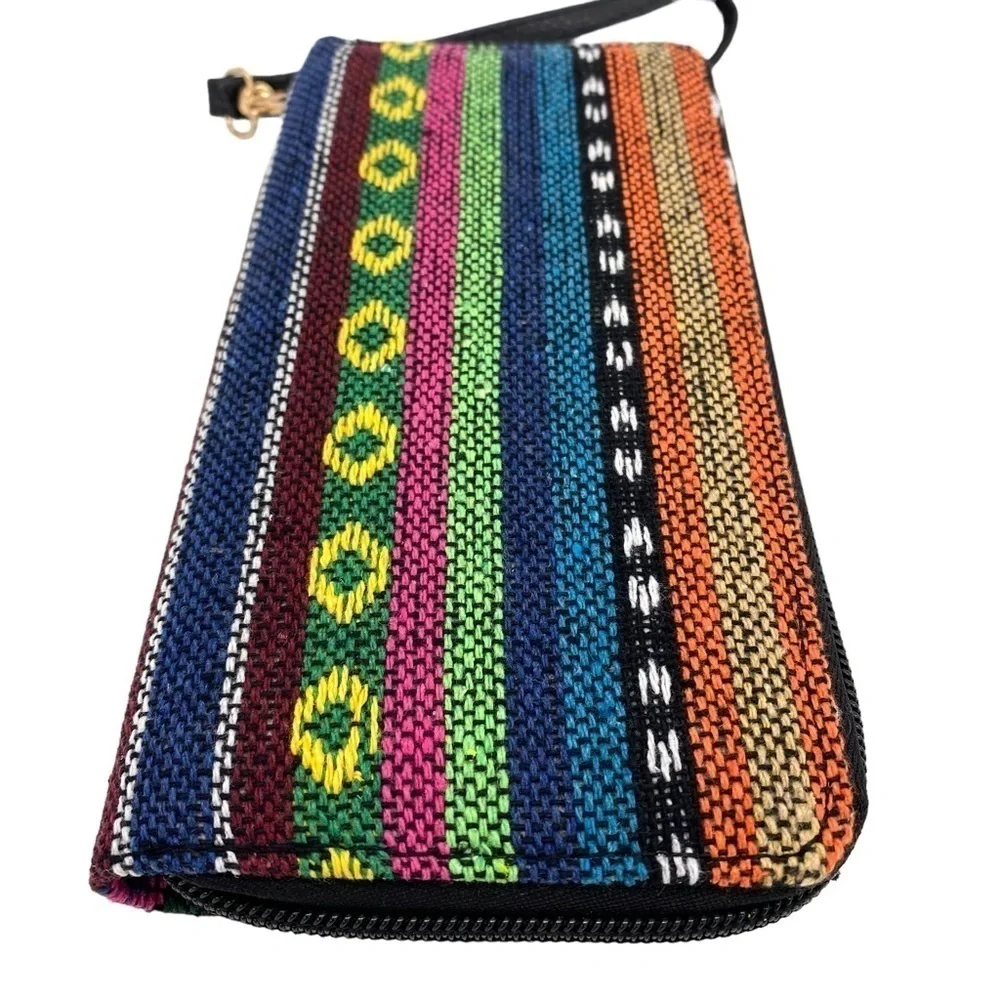 Southwestern Aztec Woven Wallet Wristlet